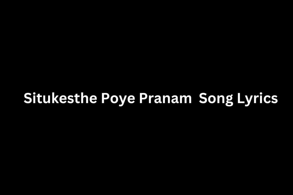 Situkesthe Poye Pranam Song Lyrics